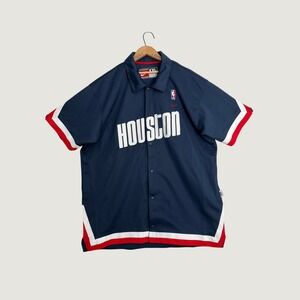 Vintage Nike Houston Rockets NBA Warm Up Shooting Shirt Navy Blue XXL 2004